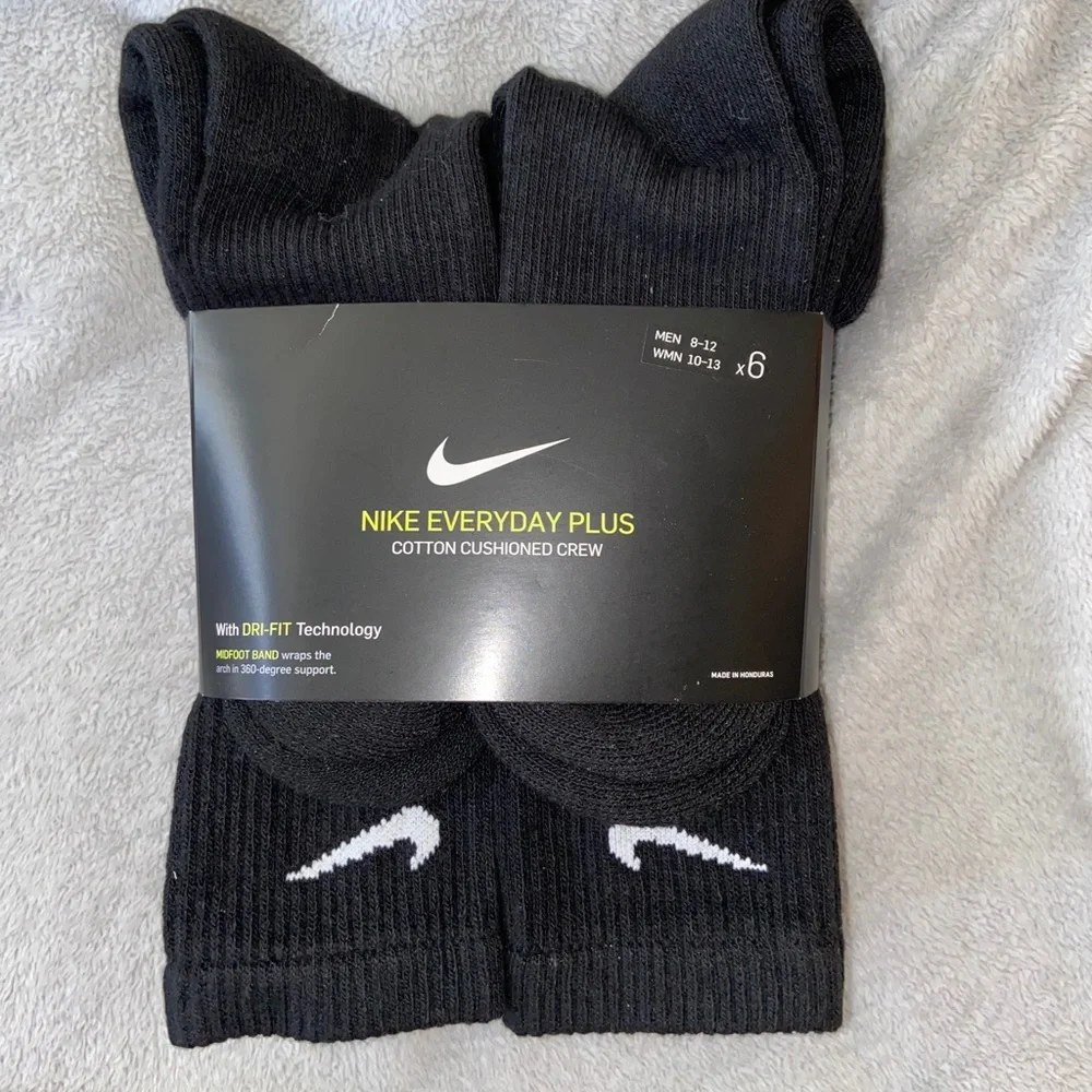 NIKE BLACK SOCKS 6PACK - Picture 3 of 5